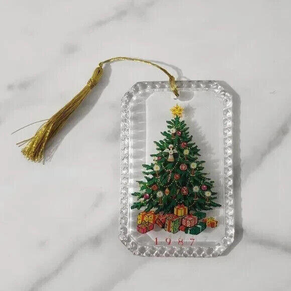3/$25 Vintage 1987 Avon Lead Crystal Christmas Tree Ornament Collectible - Picture 1 of 4